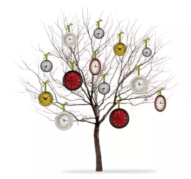 Baum mit Uhren Aufkleber - TenStickers