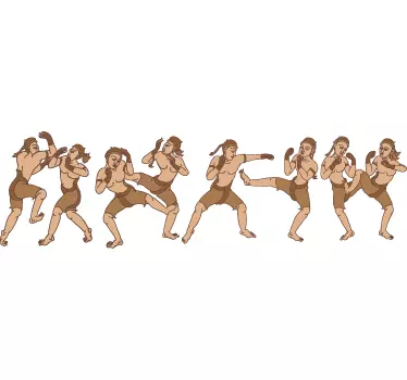 Bordüre Muay Thai - TenStickers