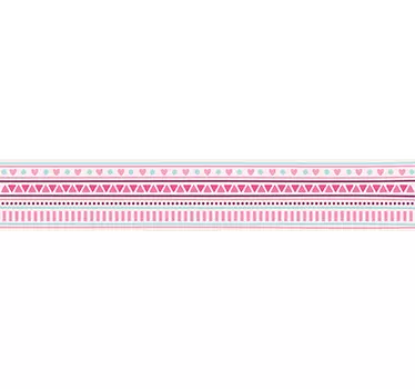 Bordüre rosa Herzen - TenStickers