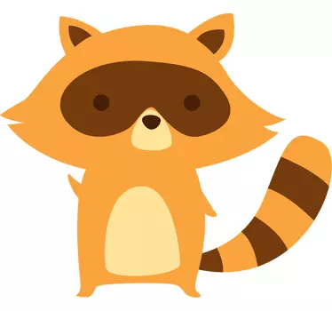 Brauner Waschbär - TenStickers