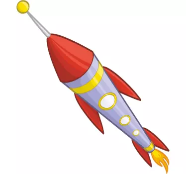 Bunte Rakete Aufkleber - TenStickers