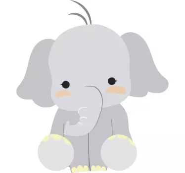 Dicker Elefant Aufkleber - TenStickers
