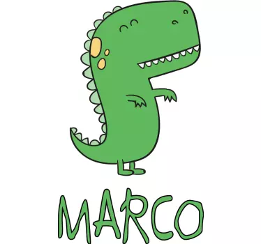 Dinosaurier personalisierter Namensaufkleber - TenStickers
