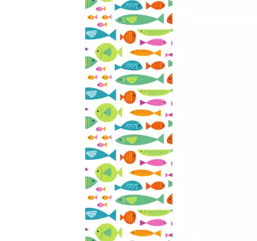 Dusche Sticker bunte Fische - TenStickers