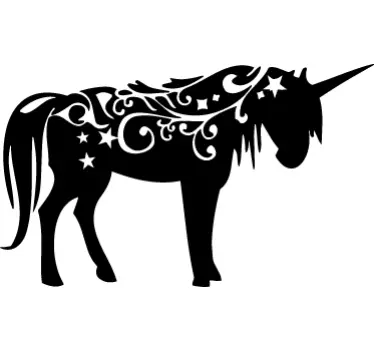 Einhorn Sticker für die Wand - TenStickers