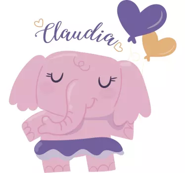 Elefant Kinderzeichnug Sticker - TenStickers