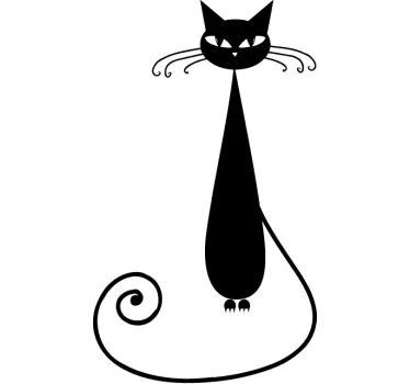 Elegante Katze Aufkleber - TenStickers