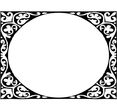 Ellipse Rahmen Aufkleber - TenStickers