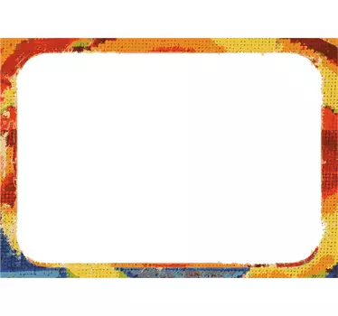 Farbenfroher Bilderrahmen Sticker - TenStickers