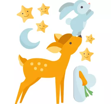 Fliegender Hase Aufkleber - TenStickers