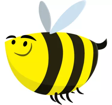Freundliche Biene Sticker - TenStickers