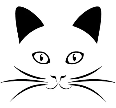 Fröhliche Katze Sticker - TenStickers