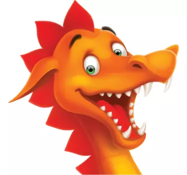 Fröhlicher Drache Aufkleber - TenStickers