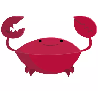 Fröhlicher Krebs Aufkleber - TenStickers