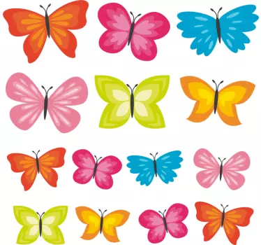 Frühling Schmetterlinge Aufkleber - TenStickers