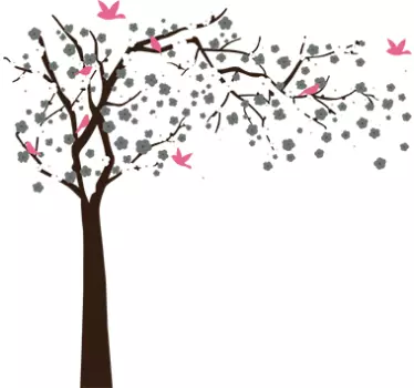 Frühlingshafter Baum Wandtattoo - TenStickers