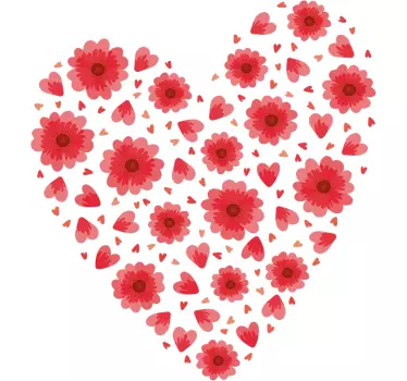 Frühlingsherz Liebe Wandtattoo - TenStickers