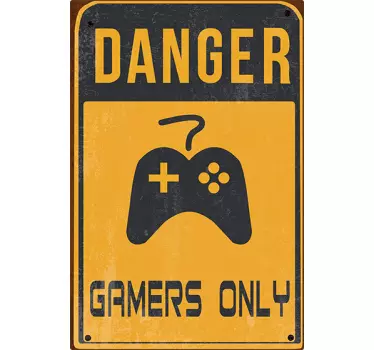 Gamers only kreativer Türaufkleber - TenStickers