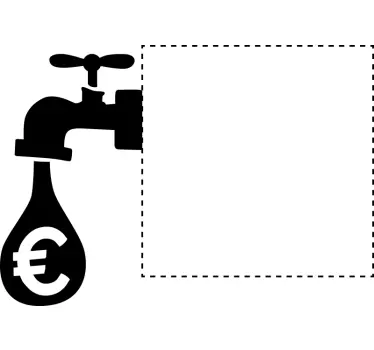Geld Wassertropfen Wandtattoo Wohnzimmer - TenStickers