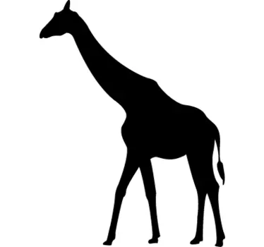 Giraffen Silhouette Wandtattoo Schlafzimmer - TenStickers