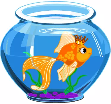Goldfisch Königin Aufkleber - TenStickers