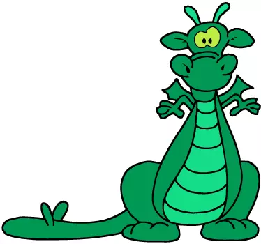 Grüner Drache Aufkleber - TenStickers
