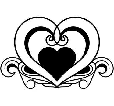 Herzform Sticker - TenStickers