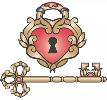 Herzschloss Sticker - TenStickers