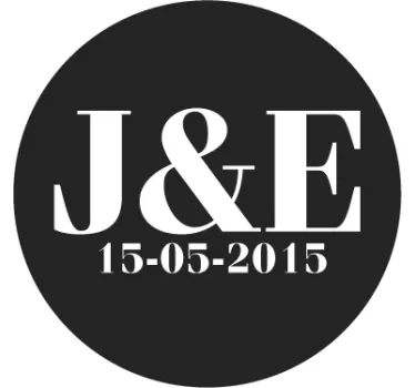 Hochzeitsaufkleber Anfangsbuchstaben - TenStickers