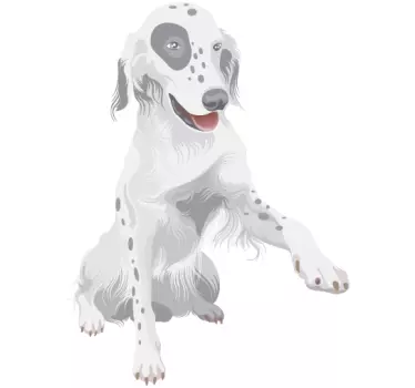 Hund gibt Pfötchen Aufkleber - TenStickers