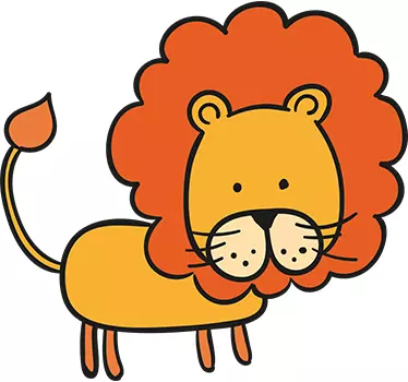 Illustration Löwe Wandtattoo - TenStickers