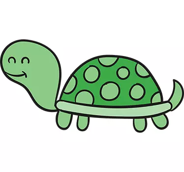 Illustration Schildkröte Wandtattoo - TenStickers