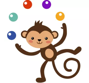 Jonglierender Affe - TenStickers