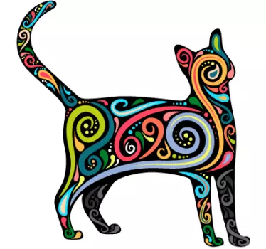 Katze Muster Aufkleber - TenStickers