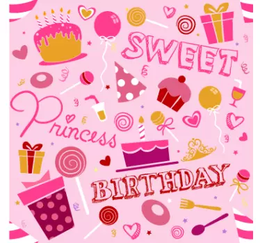 Kinder Geburtstag Wandaufkleber - TenStickers
