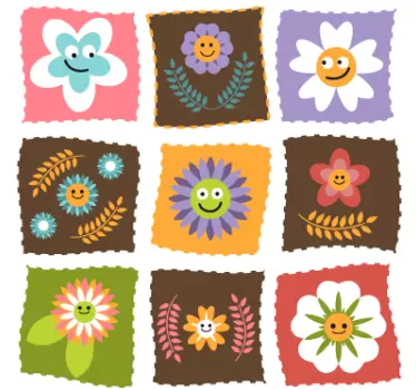 Kinder Wandtattoo Blumen - TenStickers