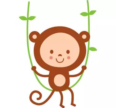Kinderzimmer Wandtattoo Affe - TenStickers