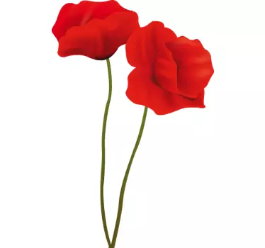 Wandtattoo Wohnzimmer Klatschmohn - TenStickers