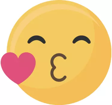 Kuss smiley nach hause wandaufkleber - TenStickers