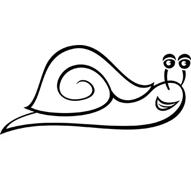 Lächelnde Schnecke Wandtattoo - TenStickers
