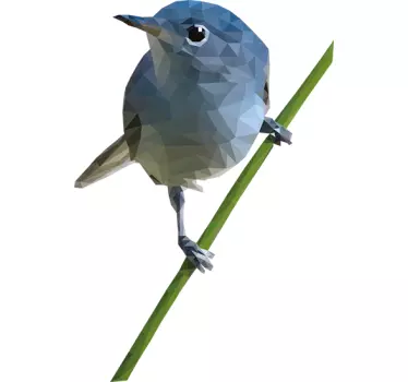 Lebensechter blauer Vogel Wandsticker - TenStickers