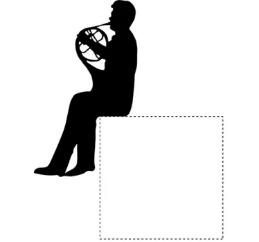 Lichtschalter Aufkleber Hornbläser - TenStickers