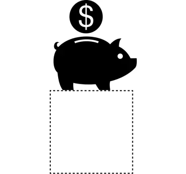 Lichtschalter Aufkleber sparschwein-symbol - TenStickers