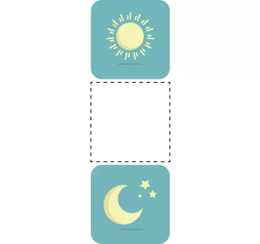Lichtschalter Aufkleber Tag/Nacht - TenStickers
