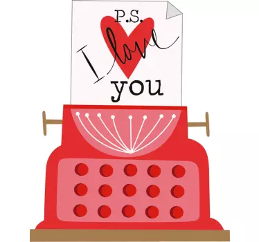 Liebe Sticker ps ich schätze dich - TenStickers
