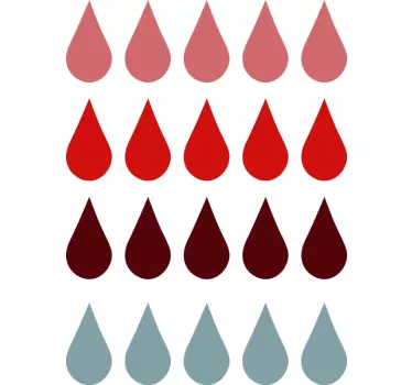 Liniensticker bunte regentropfen elemente - TenStickers