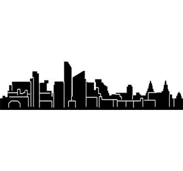 Liverpool Skyline Wandtattoo - TenStickers