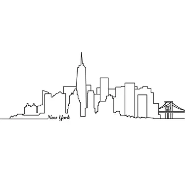 Manhattan Skyline Aufkleber - TenStickers