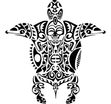 Maori Schildkröte Wandtattoo Wohnzimmer - TenStickers