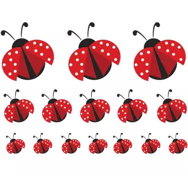 Marienkäferchen Aufkleber - TenStickers